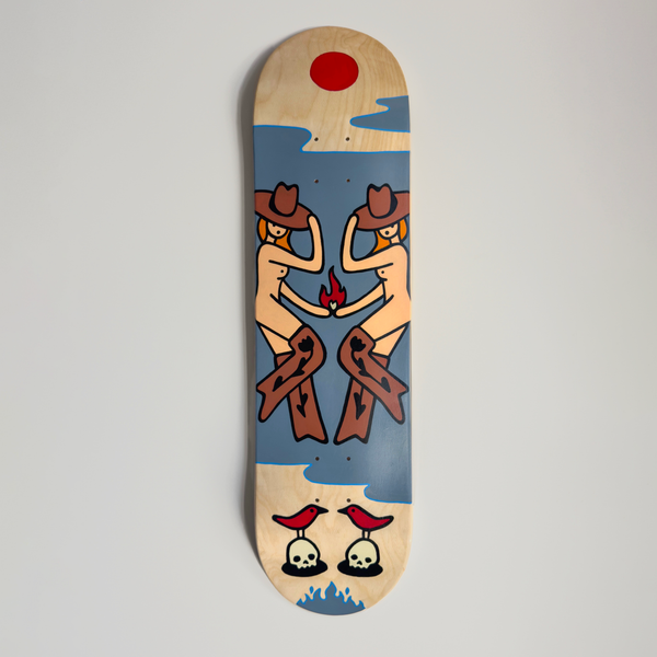 Where’s The Fire? - Hand Painted Skateboard Deck