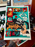 Bon Voyage! - Hand Pulled 5 Colour A3 Screen Print