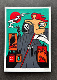 Going Down? - 6 Colour A4 Screen Print