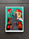 Going Down? - 6 Colour A4 Screen Print